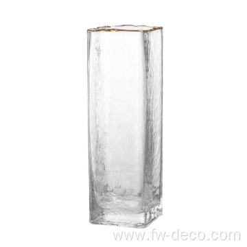 Creative geometry glass vase transparent flower arrangement